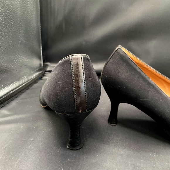 Donald J. Pliner Black Canvas & Leather Shoes - Picture 10 of 13